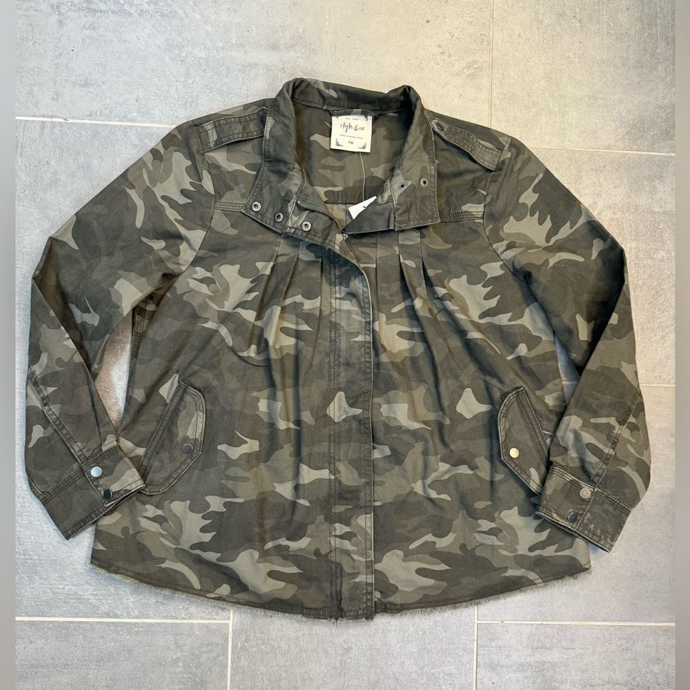 Style & Co. Women’s Camo Print Cotton Jacket Size PM NWT